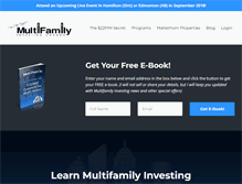 Tablet Screenshot of multifamilyinvestingcanada.com